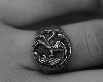 Bague En Argent Sterling 925 Avec Dragon Celtique - Neuf Sans Emballage - Style Ethnique