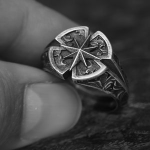 North Star Ring, Compass Wind Ring, Traveler Star Signet Ring, 925 Silver Ring, Handmade Men Chunky Rings, Unisex Ring, Unique Birthday Gift