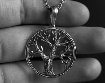 Collana con albero della vita, ciondolo in argento sterling con albero della vita celtico, gioielli, regali per donne, uomini e ragazze - Italia