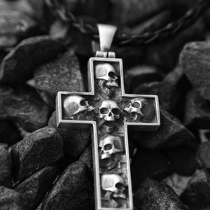 Cross of Nails Necklace For Men, 925 Sterling Silver, Cross Men Pendant, Crucifix Necklace, Catholic Men Necklace, Cross Nails Necklace