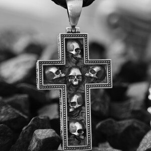 Cross of Nails Necklace For Men, 925 Sterling Silver, Cross Men Pendant, Crucifix Necklace, Catholic Men Necklace, Cross Nails Necklace