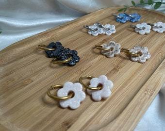 “Iris” creoles with sequins