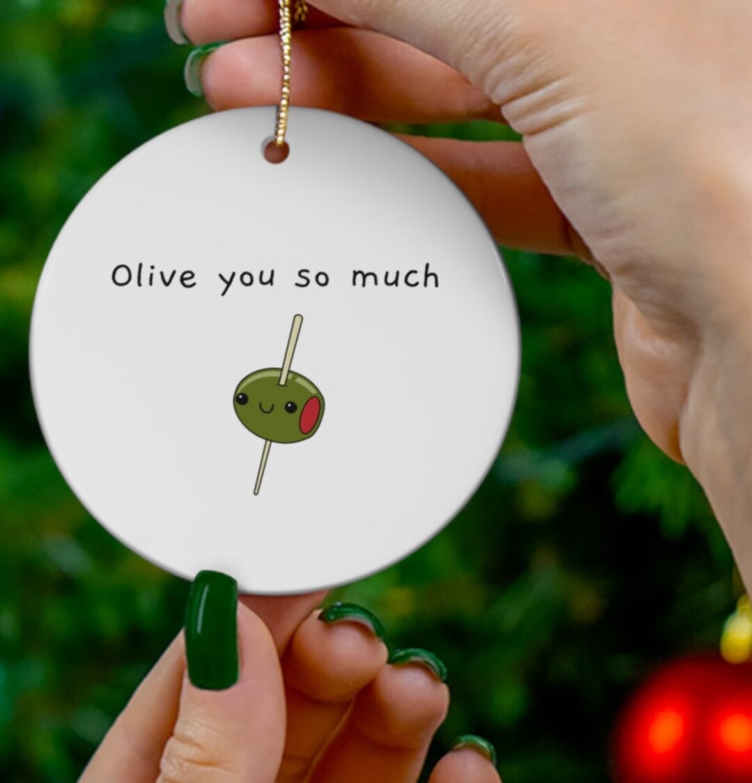 Olive You so Much Ornament, I Love You Olive Ornament, Boyfriend