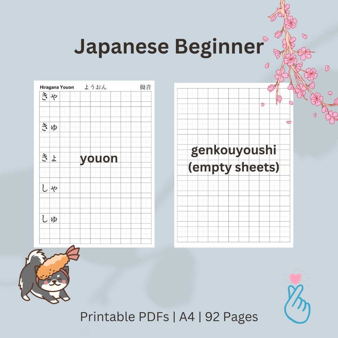 Japanese Hiragana for Beginners | Writing Practice Exercise Book ...