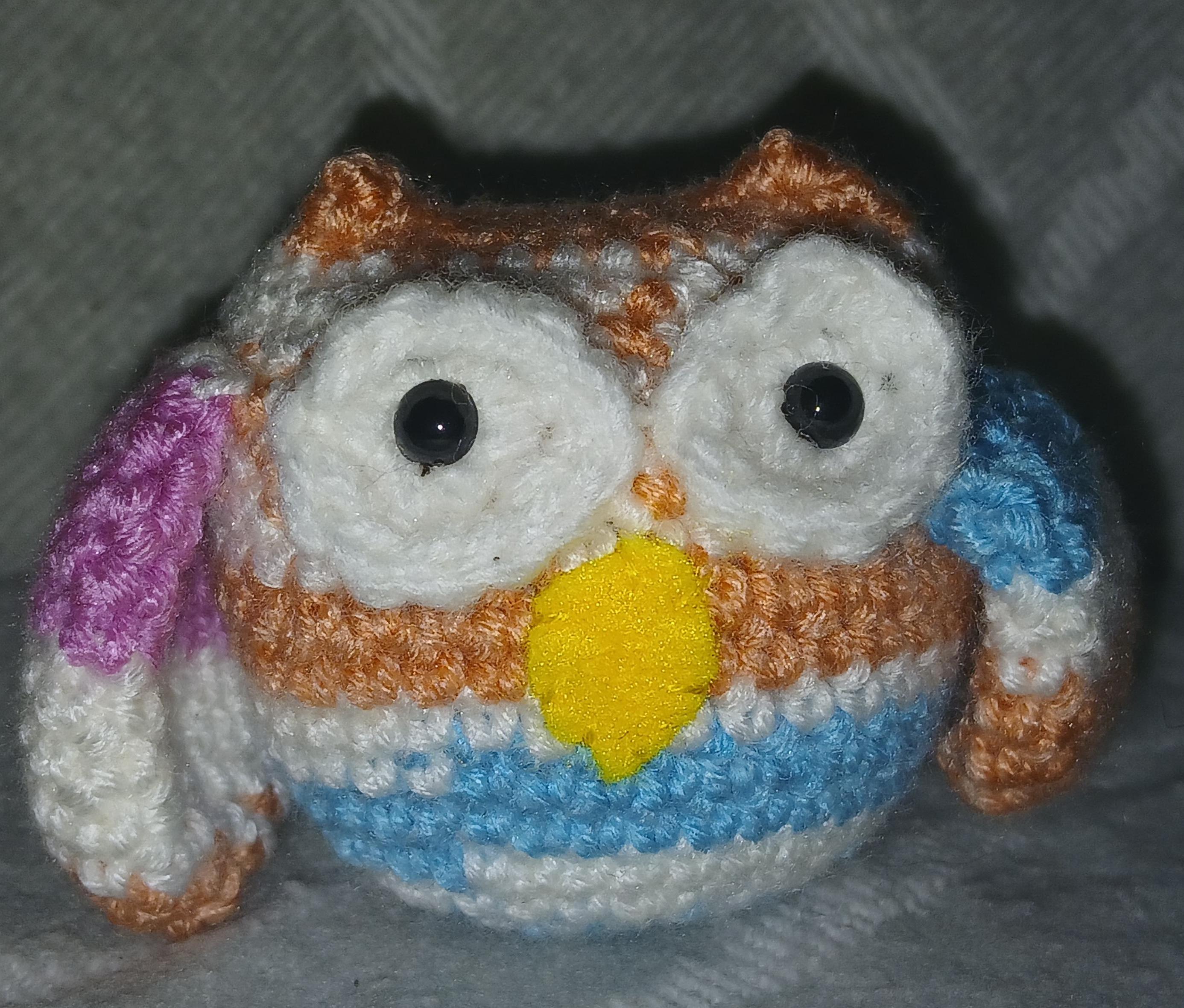 Premade ~ Crocheted amigurumi owl