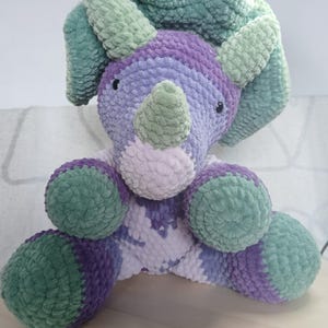 Made to order ~ Crocheted amigurumi Triceratops