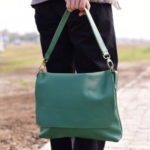 Real Leather Crossbody Tote Bag: Chic Everyday Purse