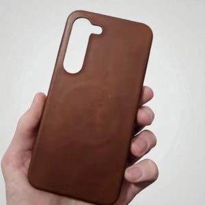 Samsung Galaxy Case S23 S22 Ultra S21 S20 S10+ S9 Note 8 9 10 20 | 100% Real Cowhide Leather Case | Cover Wireless Charge