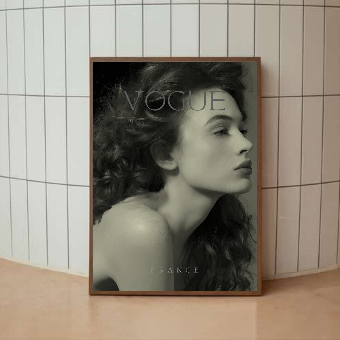 Vogue Prints Black and White Luxury Vogue Cover Wall Etsy