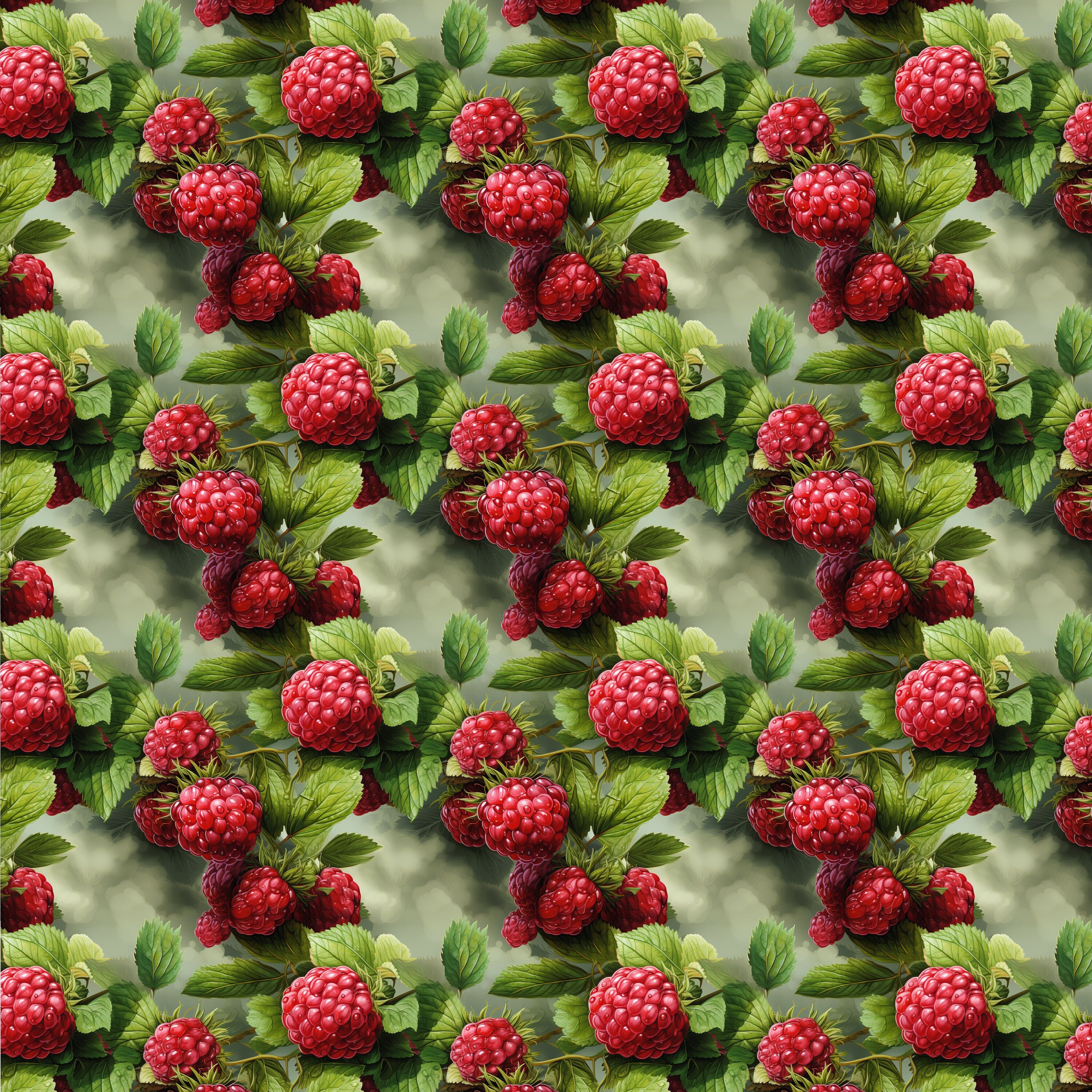 Raspberry Patterned Paper Watercolor Raspberries Digital Paper, Printable Textures Scrapbook ...