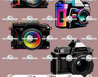 Download High-Quality PNG Files of retro cameras for Your Projects - vector art