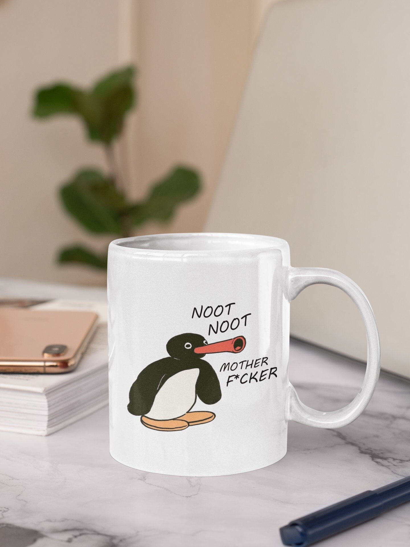 Noot Noot Motherf*cker, Pingu Mug, Gift for Pingu Lovers, 90's Kids
