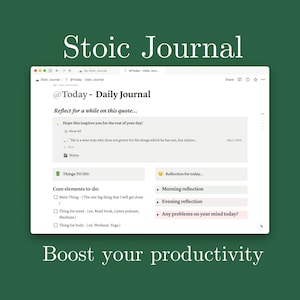 Stoic Journal Notion Template: Transform Your Life with Daily Stoicism