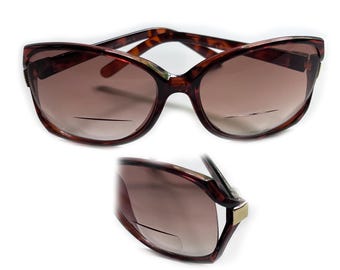 Gafas de sol de lectura extragrandes bifocales de +1.00 a +3.50 Sunny Readers con montura de carey