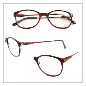 Reading Glasses University Prep School Retro Academic Red Mottled Frame +1.50 +2.25