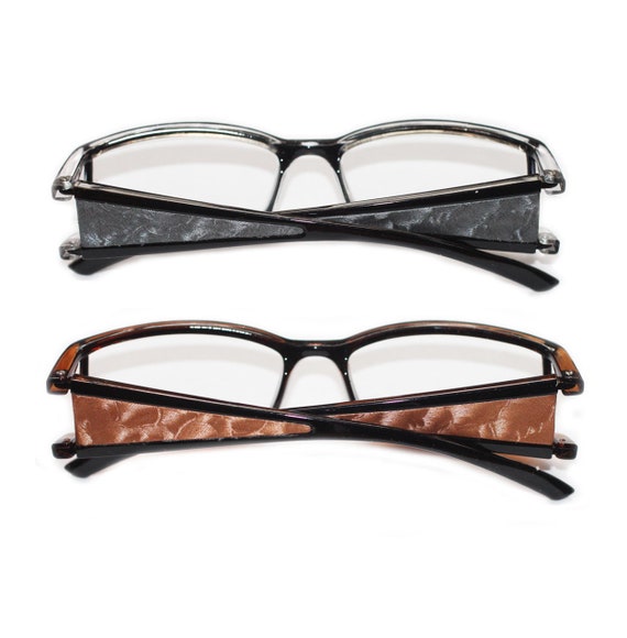 Reading Glasses VAMP Metallic Pleather Trim Wide Lens +1.00  display picture 1