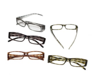 Reading Glasses Plaid Frame Smart Sassy Office Spring Hinge +1.25 to +3.00