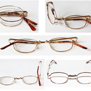 Reading Glasses Folding Pocket Size Lightweight Metal Frame  +1.00 to +3.00 Assorted Colors