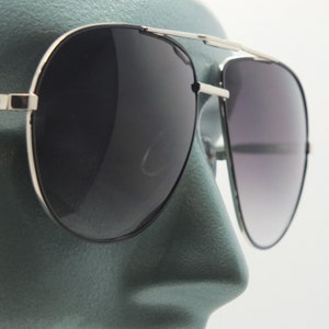 Sunglasses Aviator Big Brown Lens Gold Frame Straight Bridge Classic Sun Shades