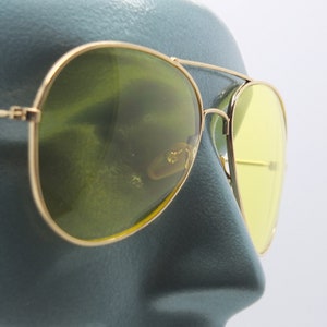 Yellow Lens Aviator Gold Frame Driving Glasses Shades