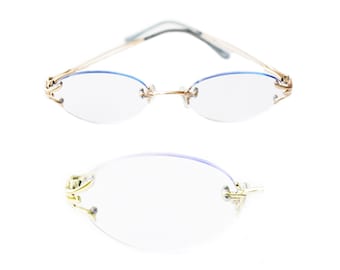Hippy Chic Groovy Blue Tint Reading Glasses +1.00 Lens Strength