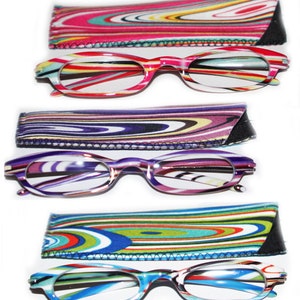 Reading Glasses Red Pink Blue Green Tie Dye Swirl Multi Fashionista+1.00 to +2.50