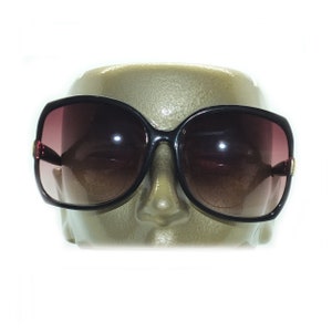 Bifokal-Sonnenbrille Leser Riesige Runway Fashion Big Bold Black Frame + 1,00 + 1,50 Objektiv