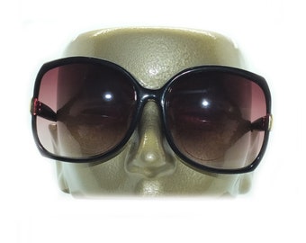 Bifocal Sunglasses Readers Huge Runway Fashion Big Bold Black Frame +1.00 +1.50 Lens