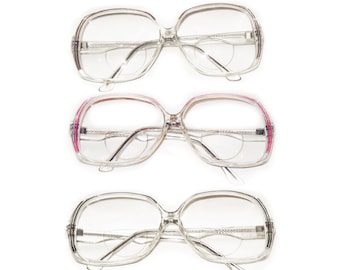 Gafas de lectura bifocales extragrandes con línea decorativa de acrílico pulido y montura de cristal +1.00 a +3.50