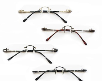 Gafas de lectura bifocales invisibles, sin marco y con bisagra de resorte, de +1,00 a +2,75