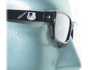 Reading Glasses Hockey Fan Sports Ball Classic Black Frame +1.00 thru +3.50