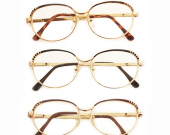 Leesbril goudkleurig metalen frame emaille kraal accent +1,00 tot +3,50
