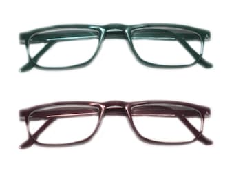 Reading Glasses Low Rise Frame Chocolate Brown / Racing Green +1.00 to +3.50