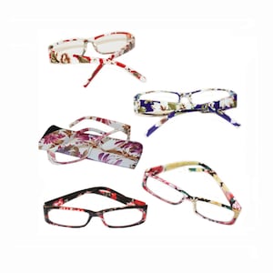 Gafas de lectura Flower Garden Club, montura multicolor con estuche +1,50 +1,75 +2,00 +2,25 +2,75