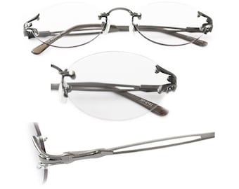 Hippy Chic Groovy Gray Tint Reading Glasses +2.00 Lens Strength