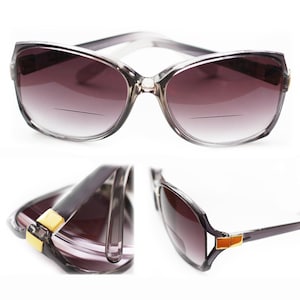 Oversize Reading Sunglasses Bifocal +3.00 Sunny Readers Gray Frame