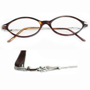 Reading Glasses Oval Kitten Cat Eye Petite Frame Tortoise Brown Polished Acrylic +1.00 +1.50 +2.00