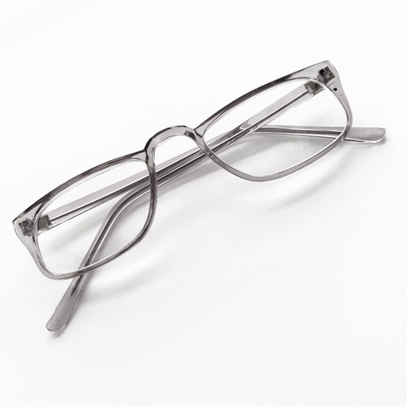 Simple Half Eye Reading Glasses Small Dark Gray Frame Lens