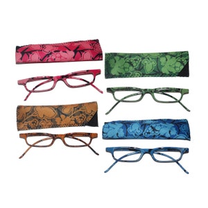 Reading Glasses Grapevine Pink Blue Green Brown +1.00 to +3.50 with case