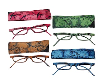Reading Glasses Grapevine Pink Blue Green Brown +1.00 to +3.50 with case
