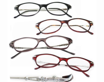 Petite Lightweight Reading Glasses Metro City Style Polished Frame +1.00 +1.25 +1.75 +2.25 +2.75 +3.25 +3.75