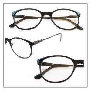 Reading Glasses University Prep School Retro Academic Black Frame +1.00 +1.25 +1.75 +2.00 +2.25 +2.50 +2.75