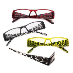 Reading Glasses Electric Bright Wild Animal Print +1.00 to +3.50 Spring Hinge