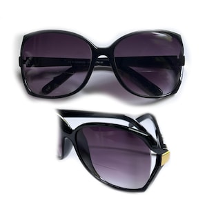 Oversize Reading Sunglasses Bifocal +1.00 Sunny Readers Black Frame