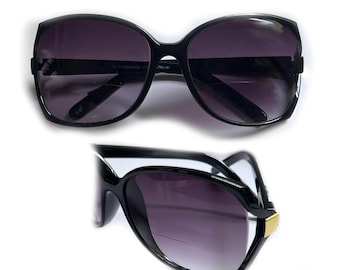 Gafas de sol de lectura extragrandes bifocales +1.00 Sunny Readers con montura negra