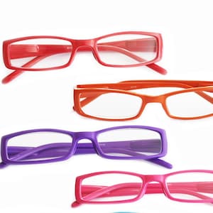 Paintbox Reading Glasses Bright Fun Colors  Spring Hinge +1.00 Lens Strength