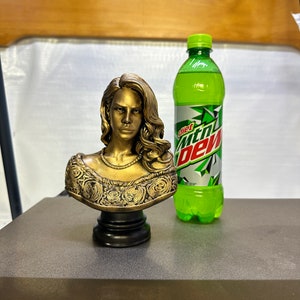 Lana Del Rey mini bust , antique gold finish , gift for her , music , music gift