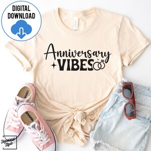 Jubiläum Vibes SVG PNG, Eheleben svg, Paare Urlaub svg, gute Vibes svg, Jahrestag svg, sofortiger Download, Schneidedateien Bild 7
