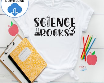 Science Rocks SVG, Science Teacher SVG, Funny Scientist Svg, Science Cut File, Science Lover Svg, Teaching Vibes, Teacher Appreciation SVG