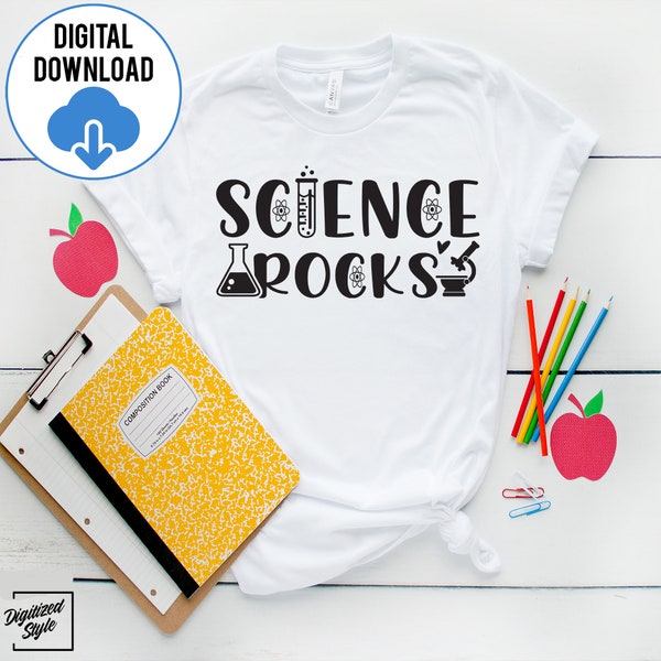 Science Rocks SVG, Science Teacher SVG, Funny Scientist Svg, Science Cut File, Science Lover Svg, Teaching Vibes, Teacher Appreciation SVG